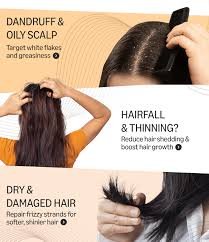Healthy hair care routine with natural products for strong and shiny hair