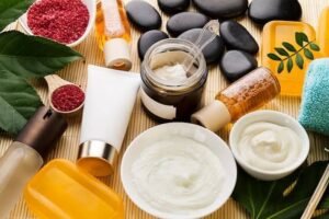Woman following a daily skincare routine for healthy glowing skin