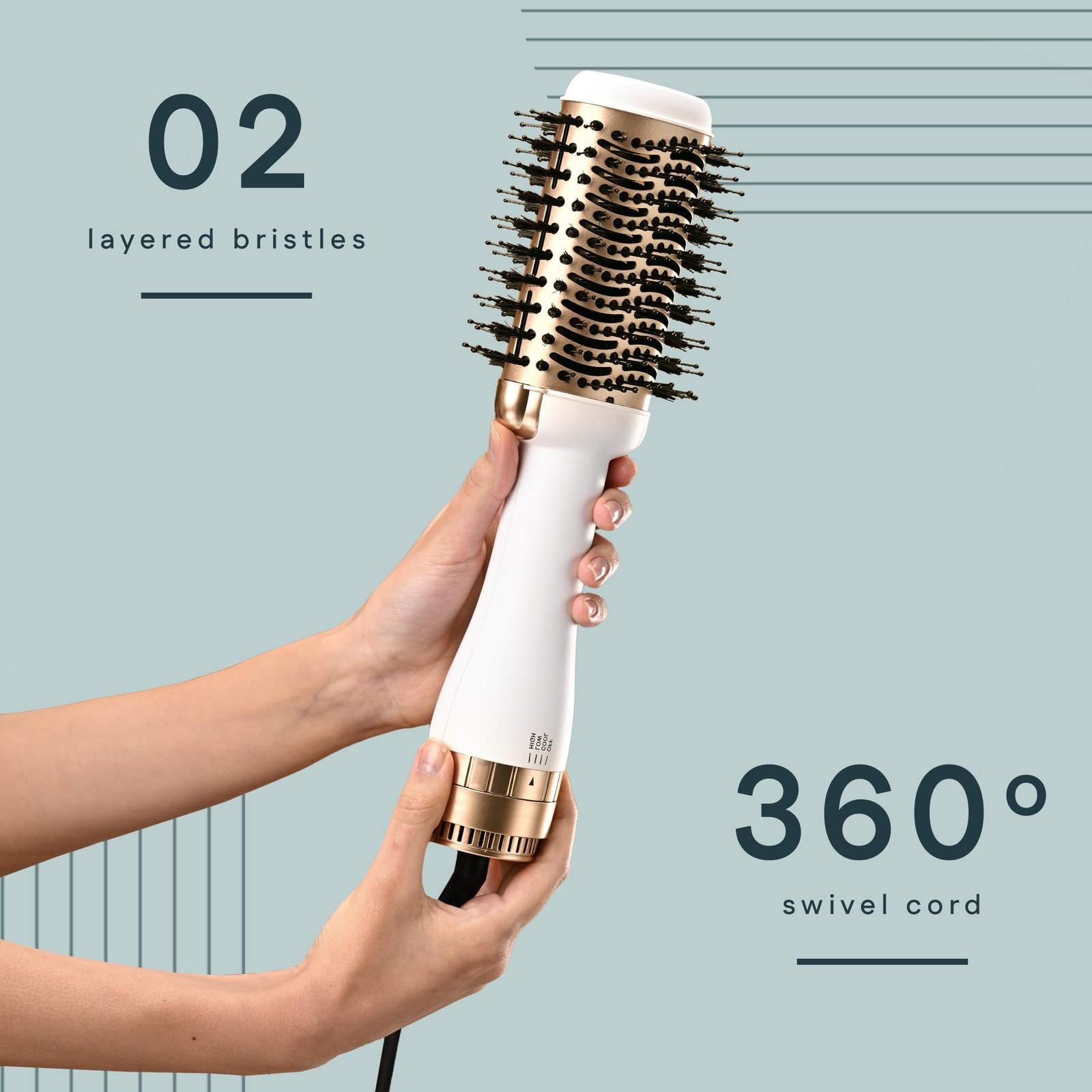 Philips India’s No.1 Hair Styling Brand -Hair Straightener Brush, Naturally Straight in 5 Mins,5X Less